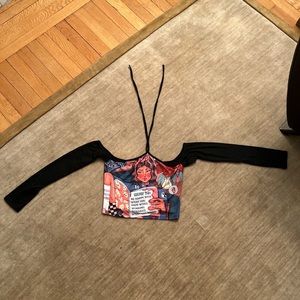 Coolest black off shoulder shirt